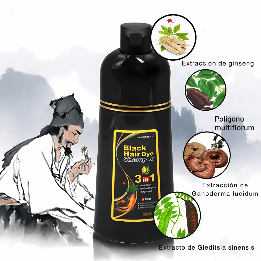x2 Lumora® - SHAMPOO NEGRO PINTA CANAS 500ML