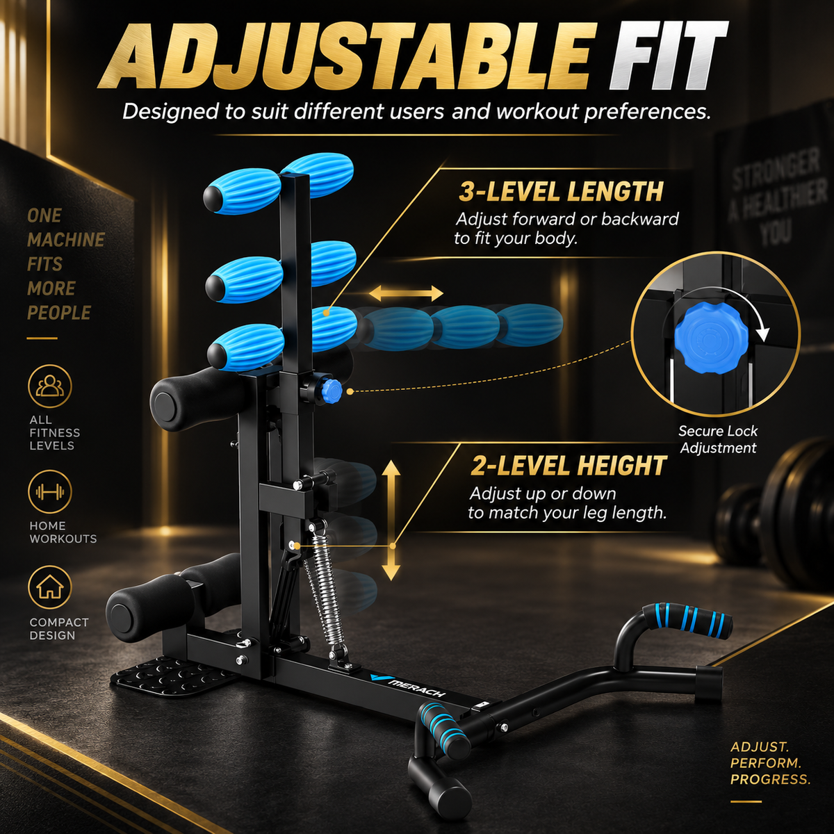 3-in-1 Ultimate Deep Squat & Glute Machine