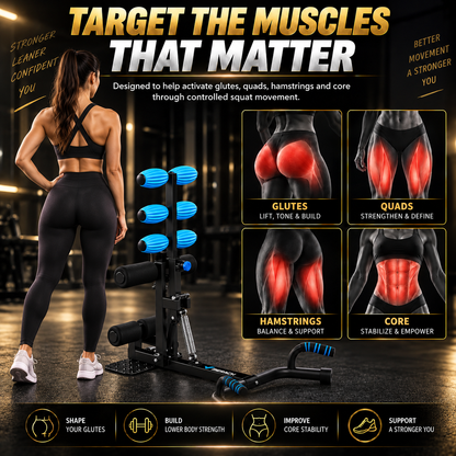 3-in-1 Ultimate Deep Squat & Glute Machine