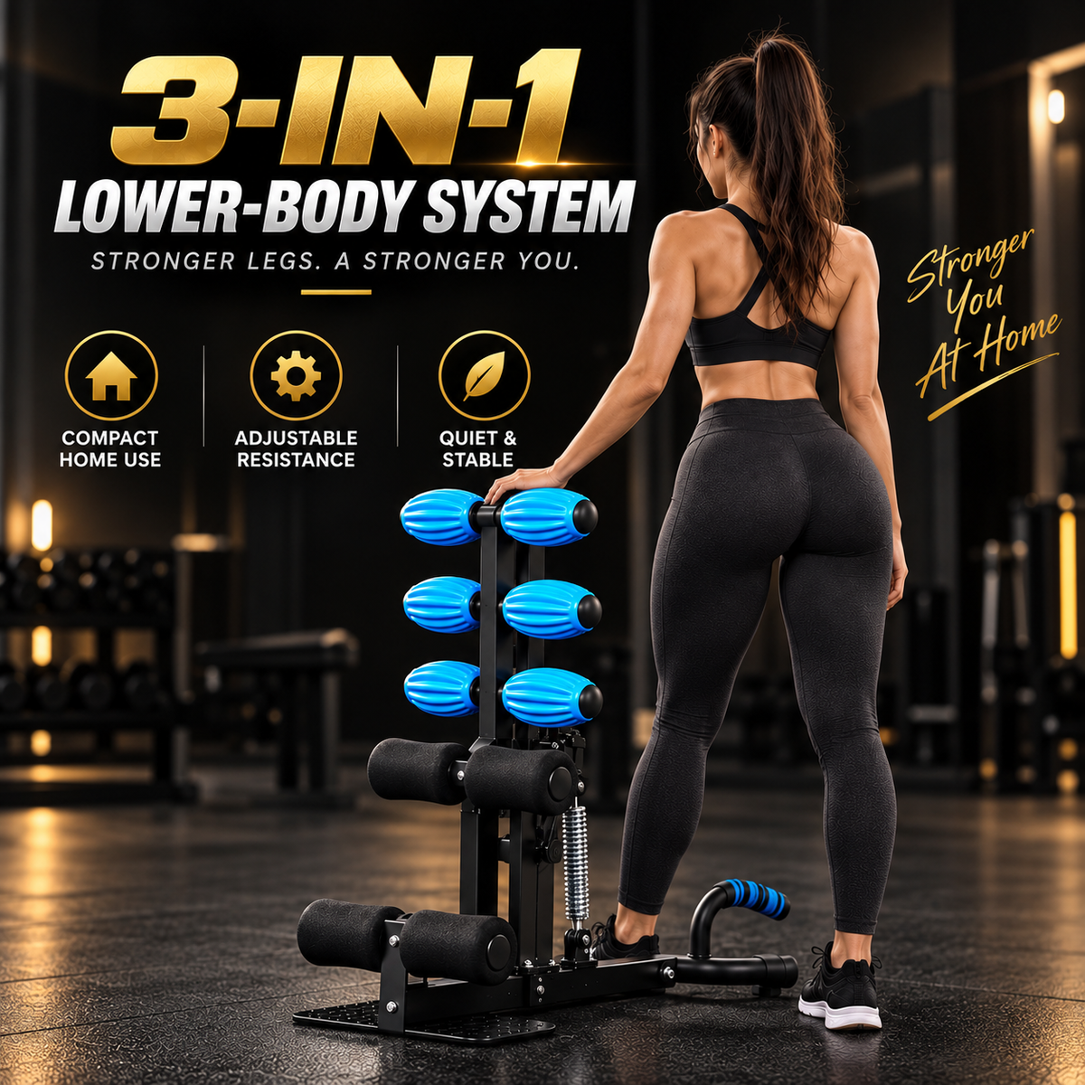 3-in-1 Ultimate Deep Squat & Glute Machine
