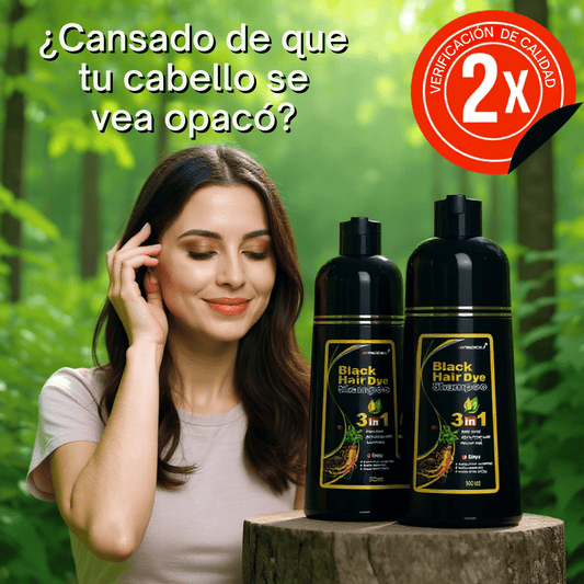 x2 Lumora® - SHAMPOO NEGRO PINTA CANAS 500ML